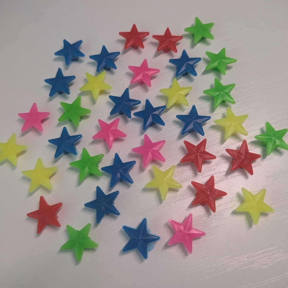 36pcs Star Shaped Spoke Bead Clips For Bike Wheels